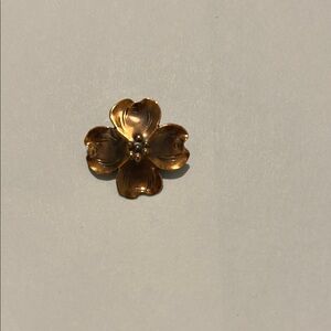 Gold Floral Brooch-Vintage